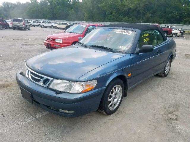 YS3DD75H0Y7006647 - 2000 SAAB 9-3 BLUE photo 2