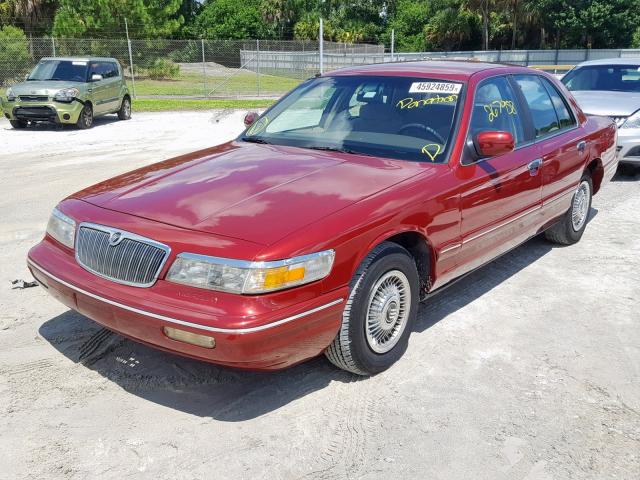 2MELM74W2VX721730 - 1997 MERCURY GRAND MARQ RED photo 2