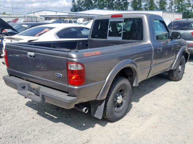 1FTYR10U34PA39342 - 2004 FORD RANGER GRAY photo 4