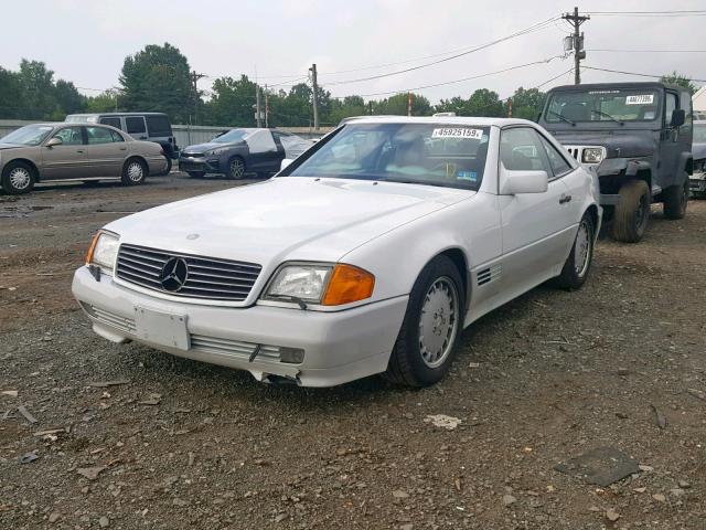 WDBFA66EXMF033554 - 1991 MERCEDES-BENZ 500 SL WHITE photo 2