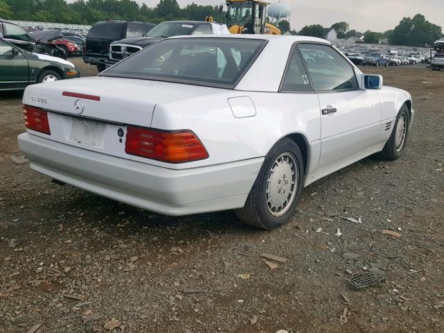 WDBFA66EXMF033554 - 1991 MERCEDES-BENZ 500 SL WHITE photo 4