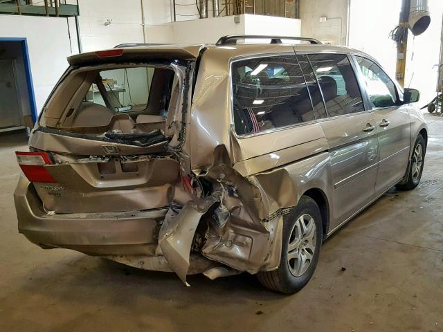 5FNRL38706B458570 - 2006 HONDA ODYSSEY EX BROWN photo 4