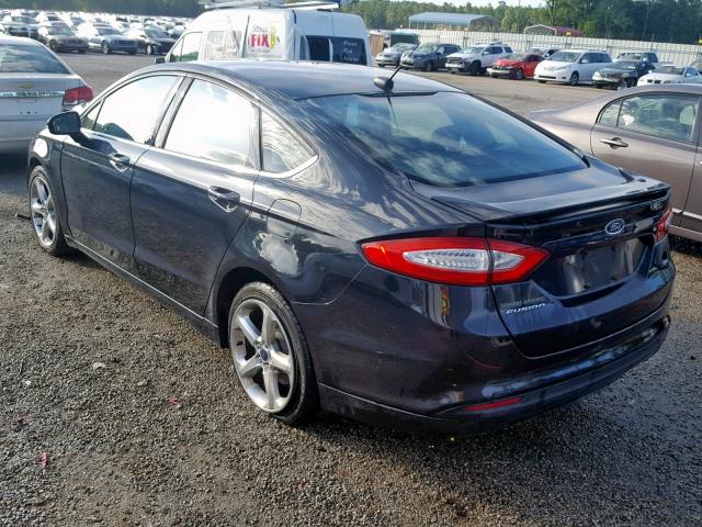 1FA6P0H77E5372068 - 2014 FORD FUSION SE BLACK photo 3