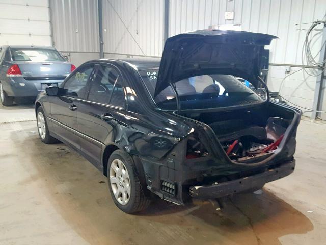 WDBRF92H66F752125 - 2006 MERCEDES-BENZ C 280 4MAT BLACK photo 3