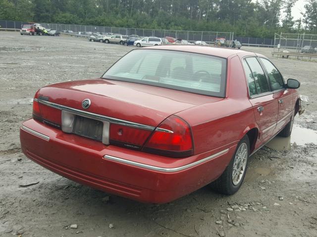 2MEFM74W41X646097 - 2001 MERCURY GRAND MARQ RED photo 4