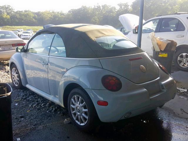 3VWCM31Y05M363360 - 2005 VOLKSWAGEN NEW BEETLE ლურჯი ფოტო 3