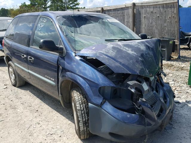 1B4GP25391B160521 - 2001 DODGE CARAVAN SE BLUE photo 1