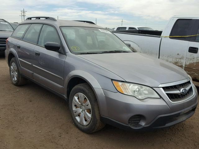 4S4BP60C997327983 - 2009 SUBARU OUTBACK SILVER photo 1