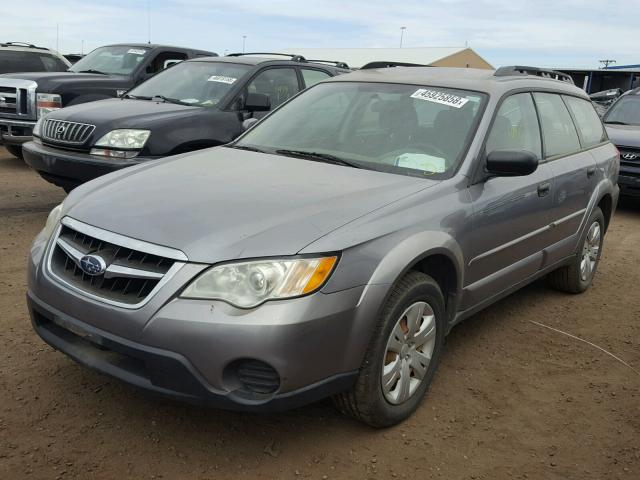 4S4BP60C997327983 - 2009 SUBARU OUTBACK SILVER photo 2