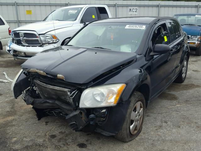 1B3HB28B37D544401 - 2007 DODGE CALIBER BLACK photo 2