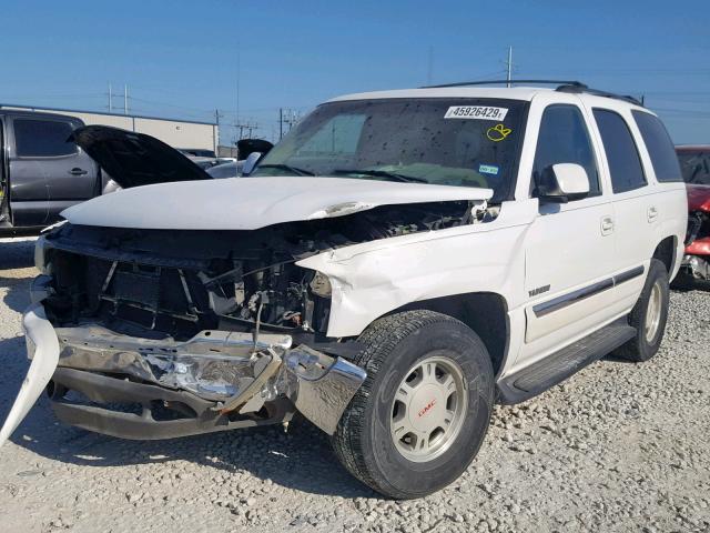 1GKEC13VX2R330225 - 2002 GMC YUKON WHITE photo 2