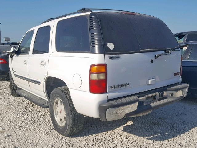 1GKEC13VX2R330225 - 2002 GMC YUKON WHITE photo 3