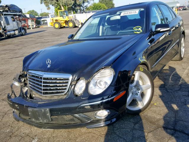 WDBUF56X09B416650 - 2009 MERCEDES-BENZ E 350 BLACK photo 2