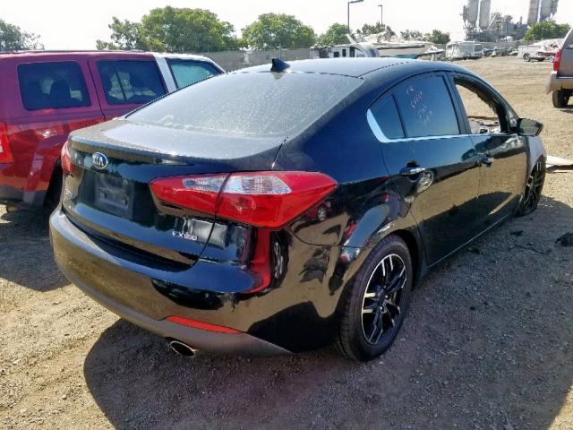 KNAFX4A86E5054234 - 2014 KIA FORTE EX BLACK photo 4