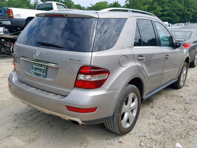 4JGBB86E09A526880 - 2009 MERCEDES-BENZ ML 350 GRAY photo 4