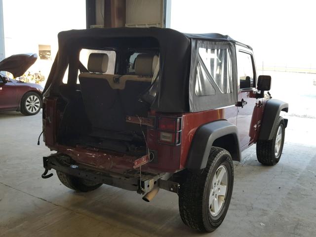 1J4AA2D12AL167633 - 2010 JEEP WRANGLER S RED photo 4