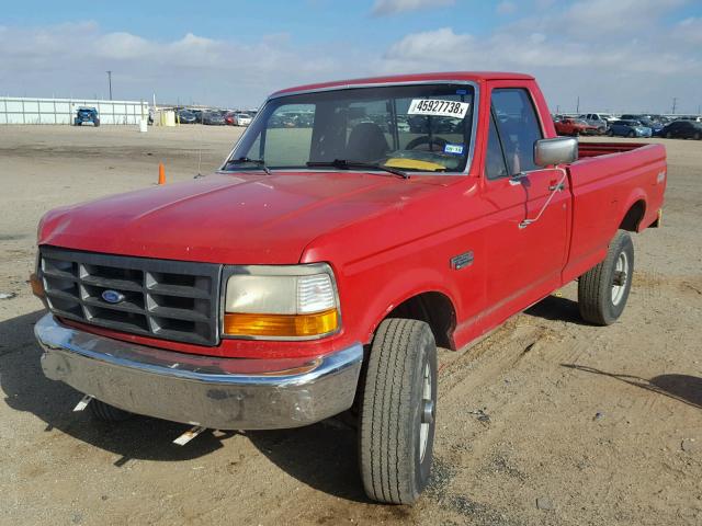 2FTHF26H8SCA78550 - 1995 FORD F250 RED photo 2