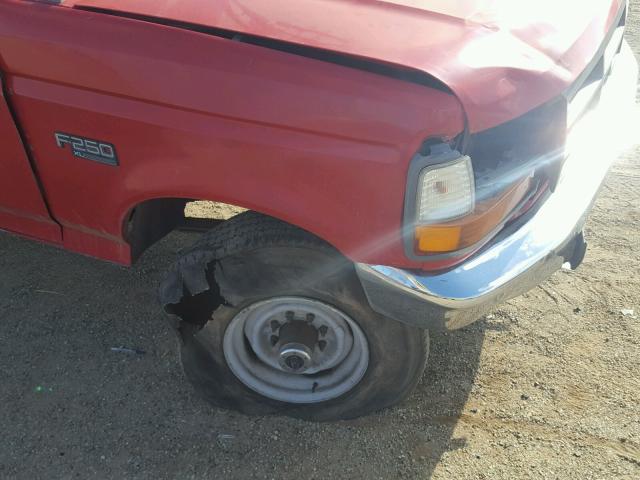 2FTHF26H8SCA78550 - 1995 FORD F250 RED photo 9