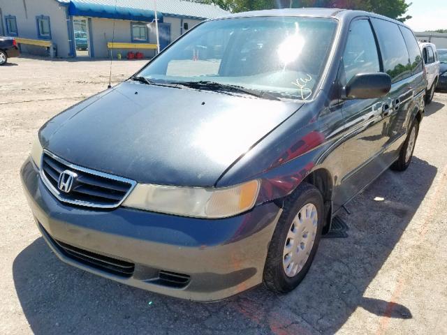 5FNRL185X4B138088 - 2004 HONDA ODYSSEY LX BLUE photo 2