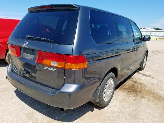 5FNRL185X4B138088 - 2004 HONDA ODYSSEY LX BLUE photo 4