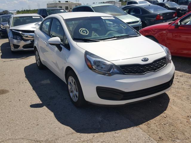 KNADM4A30E6402737 - 2014 KIA RIO LX WHITE photo 1