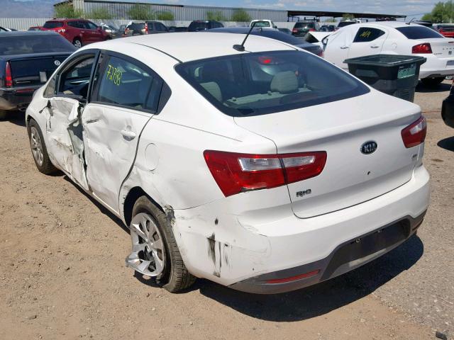 KNADM4A30E6402737 - 2014 KIA RIO LX WHITE photo 3