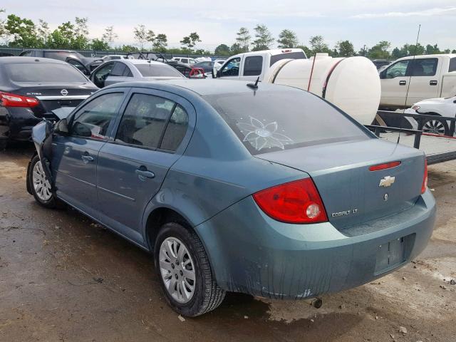 1G1AT58H197234468 - 2009 CHEVROLET COBALT LT BLUE photo 3