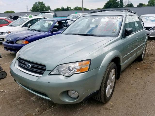 4S4BP61C767336319 - 2006 SUBARU LEGACY OUT GREEN photo 2