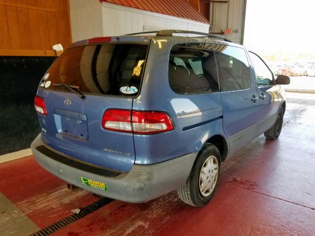 4T3ZF19C81U349090 - 2001 TOYOTA SIENNA CE BLUE photo 4