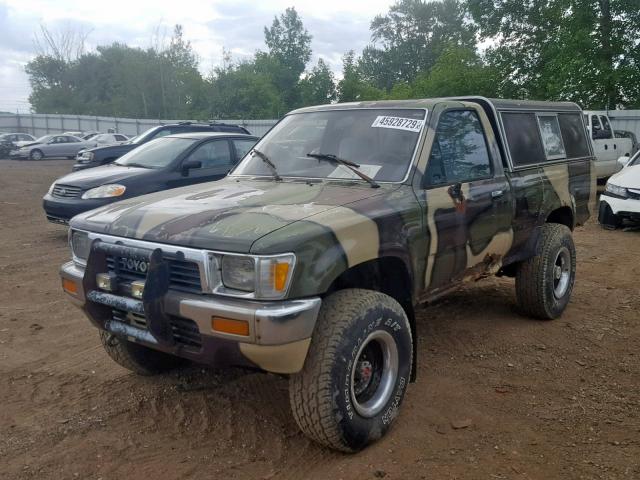 JT4RN01P0K7010350 - 1989 TOYOTA PICKUP 1/2 BLACK photo 2