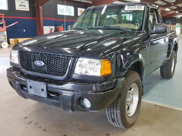 1FTYR11U01TA16117 - 2001 FORD RANGER BLACK photo 2