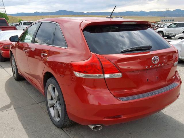 4T3BK3BB8AU034624 - 2010 TOYOTA VENZA RED photo 3