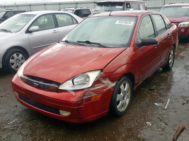 1FAFP38301W168859 - 2001 FORD FOCUS ZTS RED photo 2