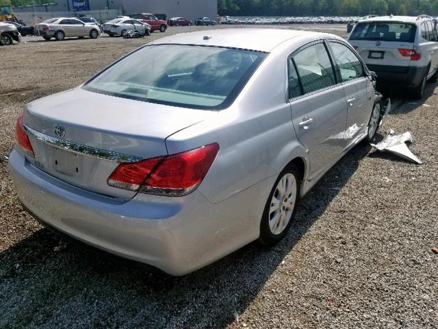 4T1BK3DBXBU408044 - 2011 TOYOTA AVALON BAS SILVER photo 4