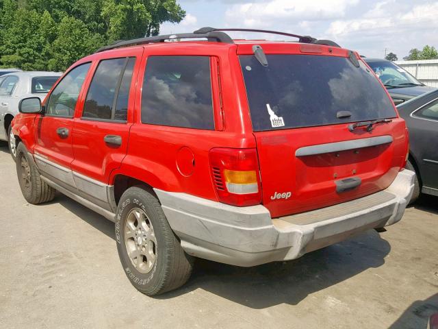 1J4G258S0XC698804 - 1999 JEEP GRAND CHER RED photo 3