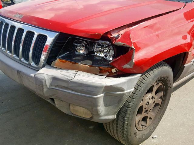 1J4G258S0XC698804 - 1999 JEEP GRAND CHER RED photo 9