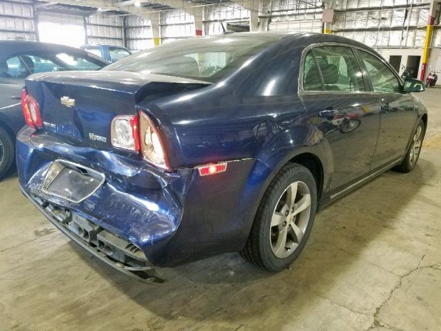 1G1ZF57509F218804 - 2009 CHEVROLET MALIBU HYB BLUE photo 4