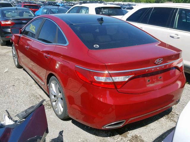 KMHFH4JG4CA186304 - 2012 HYUNDAI AZERA GLS RED photo 3