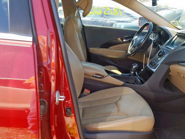 KMHFH4JG4CA186304 - 2012 HYUNDAI AZERA GLS RED photo 5