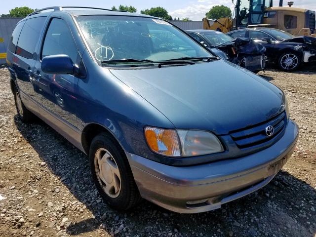 4T3ZF13C23U553086 - 2003 TOYOTA SIENNA LE BLUE photo 1