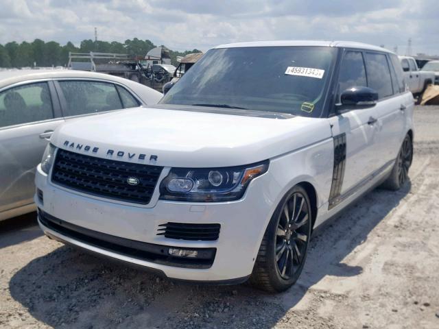 SALGS3EF2GA281836 - 2016 LAND ROVER RANGE ROVE WHITE photo 2