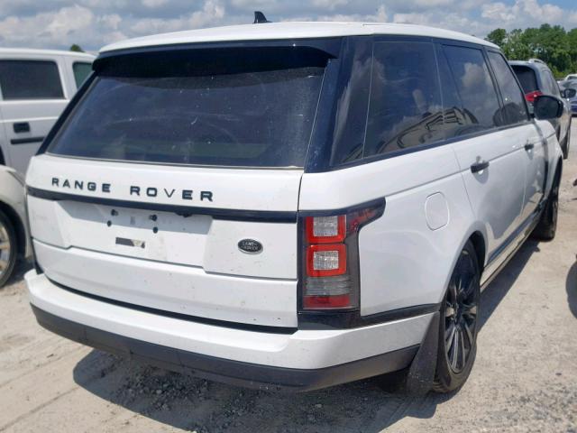 SALGS3EF2GA281836 - 2016 LAND ROVER RANGE ROVE WHITE photo 4