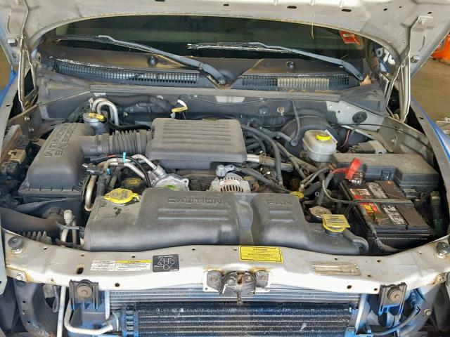 1B7HG38N22S511118 - 2002 DODGE DAKOTA QUA BLUE photo 7