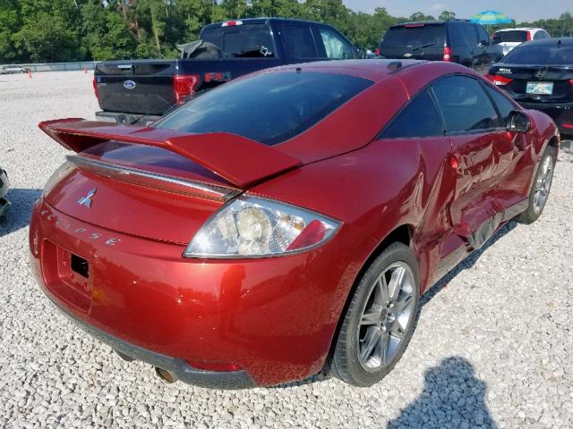 4A3AK64F38E018004 - 2008 MITSUBISHI ECLIPSE SE BURGUNDY photo 4