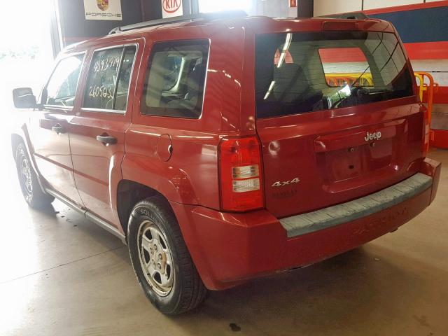 1J8FF28W87D395036 - 2007 JEEP PATRIOT RED photo 3