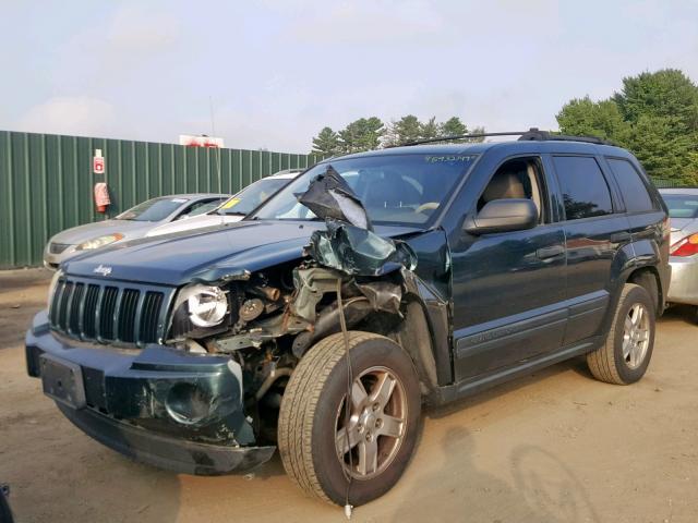 1J8GR48K85C537604 - 2005 JEEP GRAND CHER GREEN photo 2