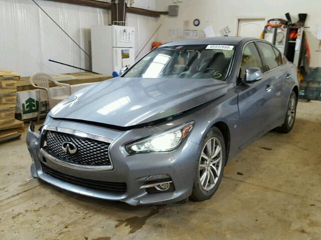 JN1BV7AR0EM690528 - 2014 INFINITI Q50 BASE BLUE photo 2