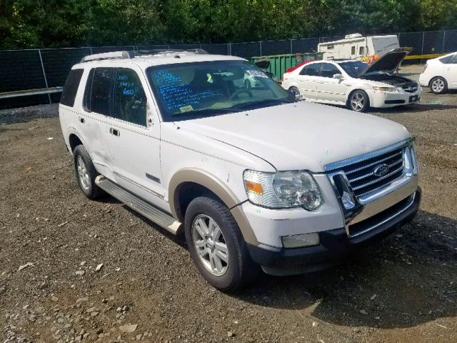 1FMEU74E26UB52402 - 2006 FORD EXPLORER E WHITE photo 1