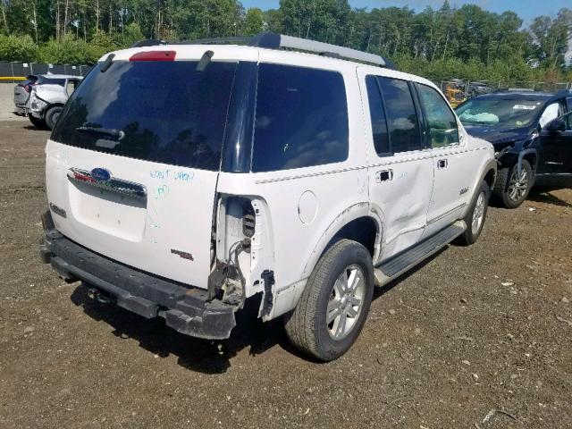 1FMEU74E26UB52402 - 2006 FORD EXPLORER E WHITE photo 4