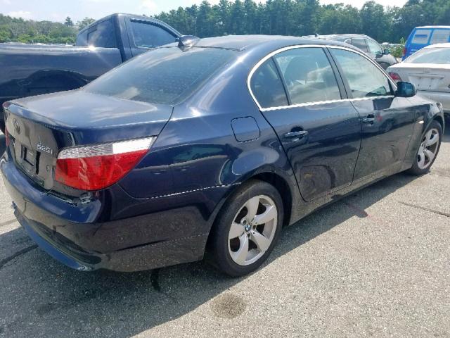 WBANE53567CW68354 - 2007 BMW 525 I BLUE photo 4